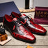 Marco Di Milano Anzio Exotic Alligator & Calfskin Leather Burgundy & Black Oxfords