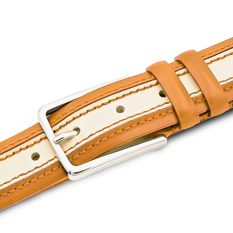 Mezlan Two-Tone Leather Belt for Men