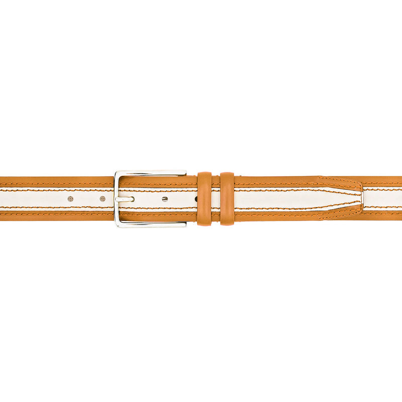 Mezlan Two-Tone Leather Belt for Men