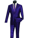 Mens Modern Fit Shiny Sharkskin Suit in Purple - AlbertoNardoniStore