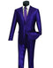 Mens Modern Fit Shiny Sharkskin Suit in Purple - AlbertoNardoniStore