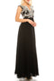 Aidan Mattox MD1E201158 Sleeveless Metallic Lace A-Line Dress