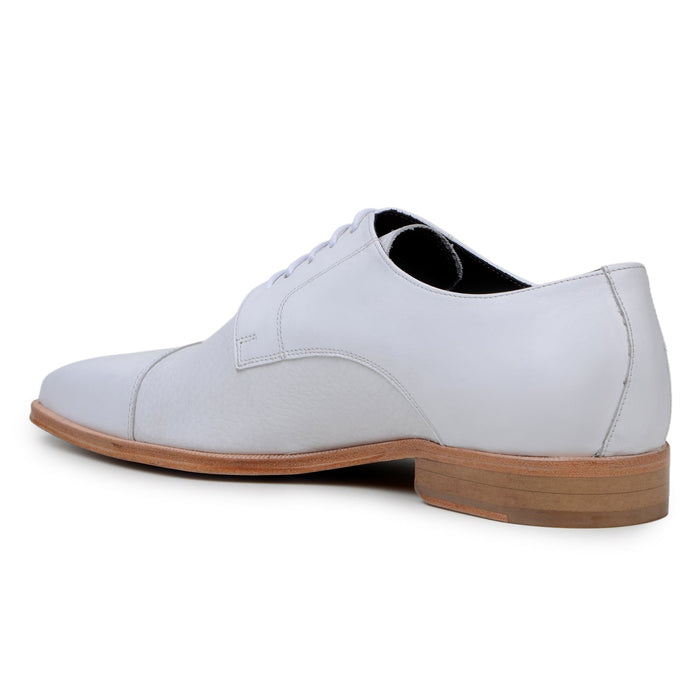 Belvedere Alexander White Ostrich Leather Luxury Shoe