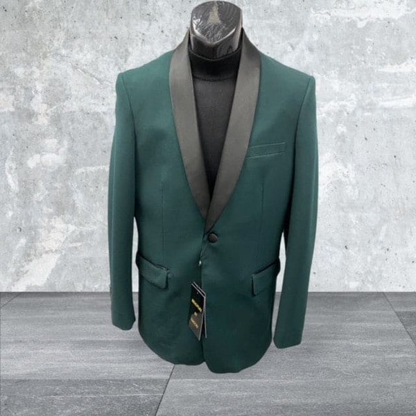 Mens Big and Tall Blazer Hunter Green Plus Size Tuxedo Jacket