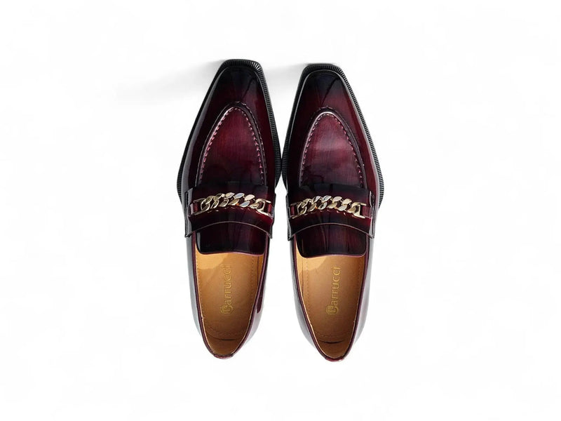 Carrucci Amber Patent Leather Chain Loafers