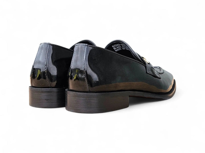 Carrucci Amber Patent Leather Chain Loafers