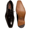 Mezlan Anderson Men's Crocodile Oxford – Black | Exotic Plain Toe Dress Shoe