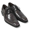 Mezlan Anderson Men's Crocodile Oxford – Grey | Luxury Plain Toe Dress Shoe