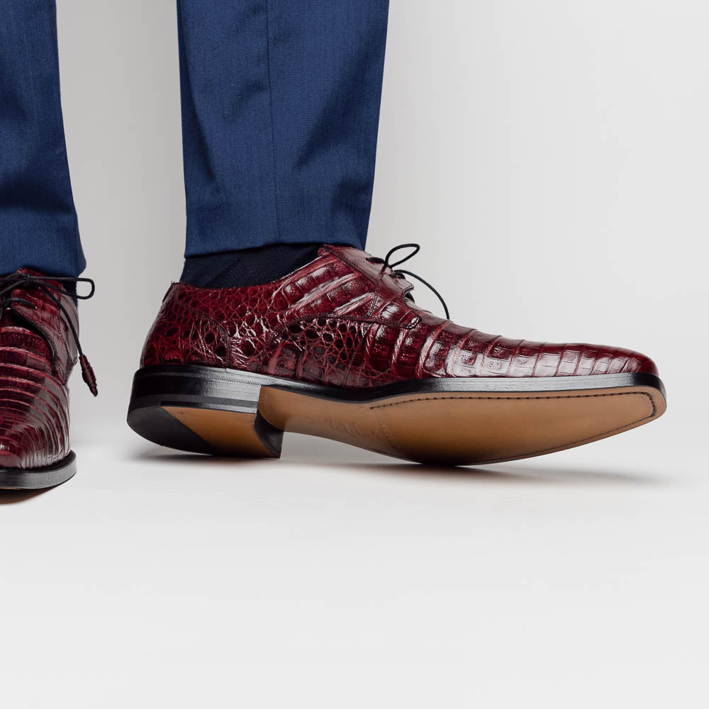Mezlan Genuine Crocodile Derby Shoes – Men’s Exotic Leather Dress Shoes On Sale
