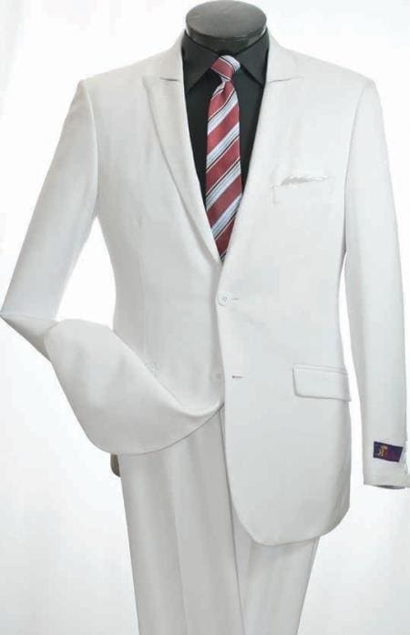 White Slim Fit Suit - AlbertoNardoniStore