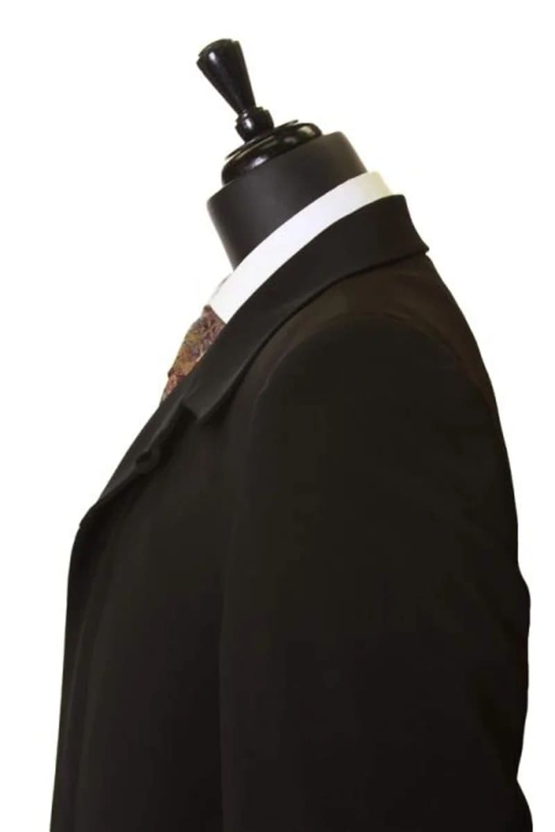 Mens Black Overcoat -  Ankle length overcoats for men Inch full length-Length Duster Dress Coat Priced Available In Big & Tall Sizes Coat Dark Color Black Dress Top Coat