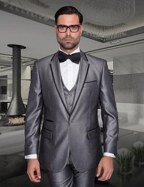 White And Silver Prom Suit - White Wedding Tuxedo - AlbertoNardoniStore