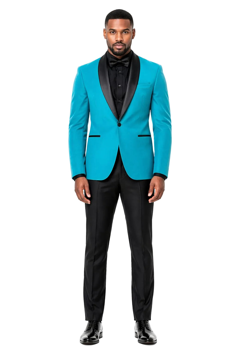 Aqua Blue Dinner Jacket - Tiffany Color Mens Blazer