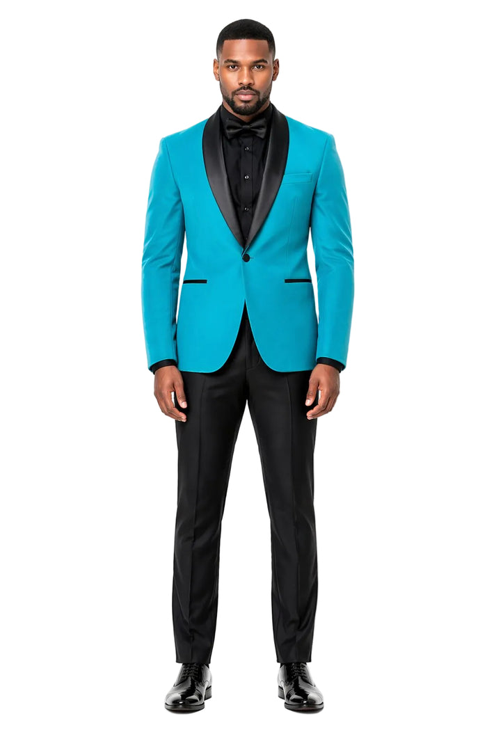 Aqua Blue Dinner Jacket - Tiffany Color Mens Blazer