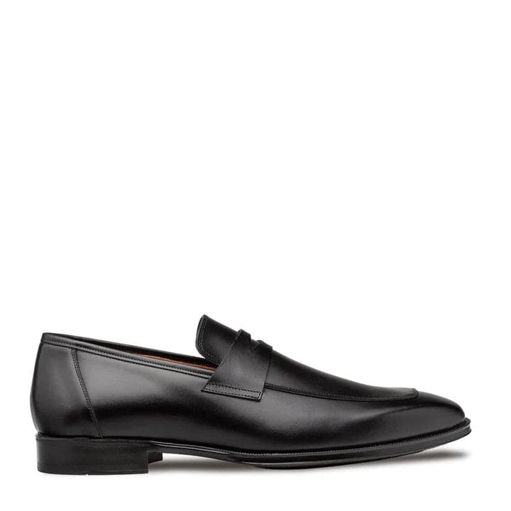 Mezlan Avenue Penny Loafer – Black Leather Dress Shoe with Rubber Sole, Made in Spain