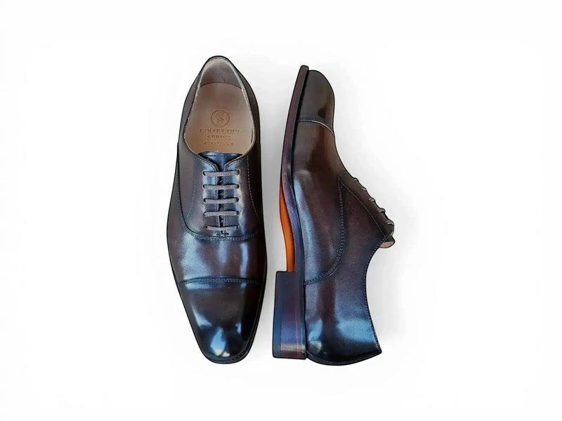 Carrucci Avon Cap Toe Oxford - Leather Sole Dress Shoe