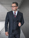 Mens Ticket Pocket Peak Lapel Double breasted Vest 100% Wool Tom Ford Style Modern Fit in Color "Black" By Statement