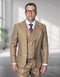 Mens Ticket Pocket Peak Lapel Double breasted Vest 100% Wool Tom Ford Style Modern Fit in Color "Bronze" By Statement