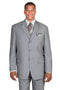 "Grey Regular Fit Men's Classic 3-Button Suit - Timeless Elegance"