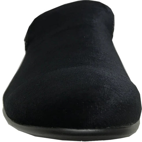 Mens Modern Slip On Velvet Tuxedo Loafer In Black