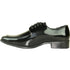 Mens Classic Moc Toe Shiny Patent Tuxedo Prom Shoe In Black