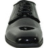 Mens Shiny Patent Plain Toe Tuxedo Dress Shoe In Black