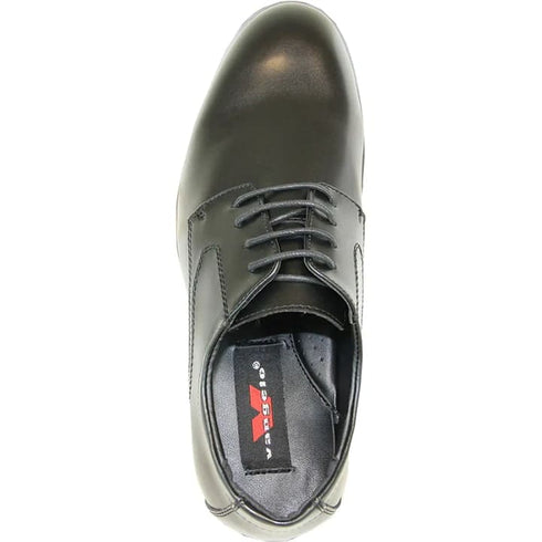 Mens Plain Round Toe Oxford Dress Shoe In Black