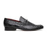 Marco Di Milano Landro Men's Shoes Black Exotic Crocodile Horsebit Loafers