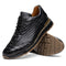 Marco Di Milano Roma Men's Shoes Black Genuine Caiman Crocodile / Woven Leather Fashion Sneakers