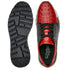 Men's Belvedere Titan Calf & Crocodile Sneaker In Black & Red