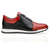 Men's Belvedere Titan Calf & Crocodile Sneaker In Black & Red