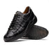 Marco Di Milano Nino Men's Shoes Black Sleek Genuine Caiman Crocodile Fashion Sneaker