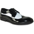 Mens 1920's Gangster Wingtip Dress Shoe in Black & White