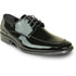 Mens Classic Moc Toe Shiny Patent Tuxedo Prom Shoe In Black