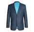 Mens Plaid Suit - Patterned Business Suit - Mens Two Button Classic Fit Two Piece Suit In Blue Windowpane Plaid Check