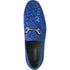 Mens Modern Glitter Sequin Prom Tuxedo Buckle Loafer in Royal Blue