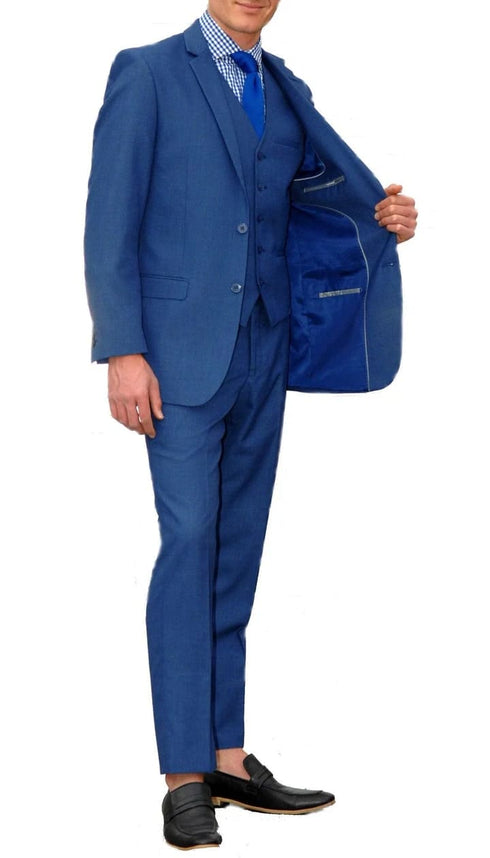 Jax New Blue Slim Fir 3 Piece Suit