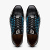 Marco Di Milano Portici Men's Shoes Blue & Black Exotic Lizard / Crocodile Casual Sneakers