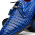 Marco Di Milano Lacio Men's Shoes Electric Blue Genuine Caiman Crocodile Dress Derby Oxfords