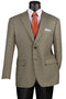 Olive green houndstooth sport coat. Modern fit, tailored shape. Two-button closure, notched lapel, front pockets. Textured, woven fabric. Contrasting orange tie.
