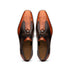 Marco Di Milano Anzio Exotic Alligator & Calfskin Leather Brandy Oxfords