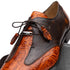 Marco Di Milano Anzio Exotic Alligator & Calfskin Leather Brandy Oxfords