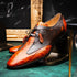 Marco Di Milano Anzio Exotic Alligator & Calfskin Leather Brandy Oxfords