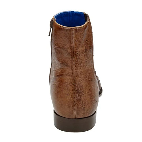 Men's Belvedere Roger Ostrich Quill Dress Boot In Brown