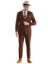 Oslo Brown Slim Fit Notch Lapel 2 Piece Suit