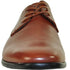 Mens Pointed Plain Toe Oxford Dress Shoe In Brown