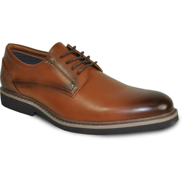 Mens Relaxed Oxford Dress Shoe In Antique Cognac Brown