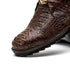 Marco Di Milano Kratos Men's Shoes Brown Exotic Caiman Crocodile Sport Sneakers