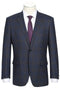 Mens Plaid Suit - Patterned Business Suit - Mens Two Button Classic Fit Vested Wool Suit In Brown & Blue Windowpane Plaid