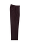 Tiglio Luxe burgundy wool wide-leg dress pants. Structured silhouette with front pleats and back pocket. Crafted from solid burgundy wool.

